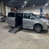 Silver Dodge Grand Caravan with BraunAbility Side Entry Automatic Fold Out conversion