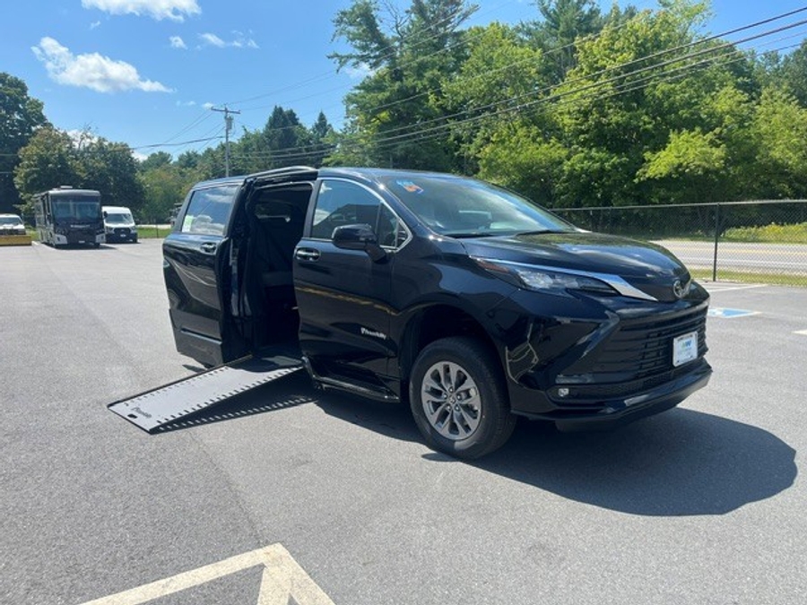 Black Toyota Sienna with BraunAbility Side Entry Automatic In Floor conversion
