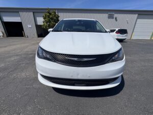 White Chrysler Voyager with Vantage Mobility Side Entry Manual In Floor conversion