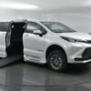 White Toyota Sienna with BraunAbility Side Entry Automatic In Floor conversion