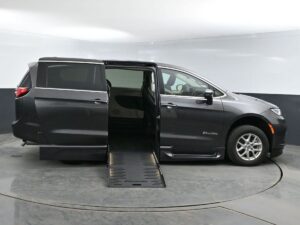 Grey Chrysler Pacifica with BraunAbility Side Entry Automatic Fold Out conversion