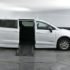 White Chrysler Pacifica with BraunAbility Side Entry Automatic Fold Out conversion