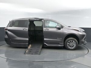 Grey Toyota Sienna with BraunAbility Side Entry Automatic Fold Out conversion