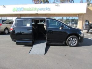 Black Honda Odyssey with Vantage Mobility Side Entry Automatic In Floor conversion