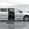 Silver Chrysler Pacifica with BraunAbility Side Entry Automatic In Floor conversion