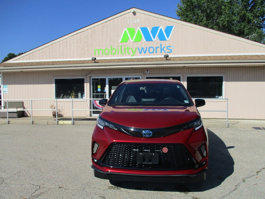 Red Toyota Sienna with Vantage Mobility Side Entry Automatic In Floor conversion