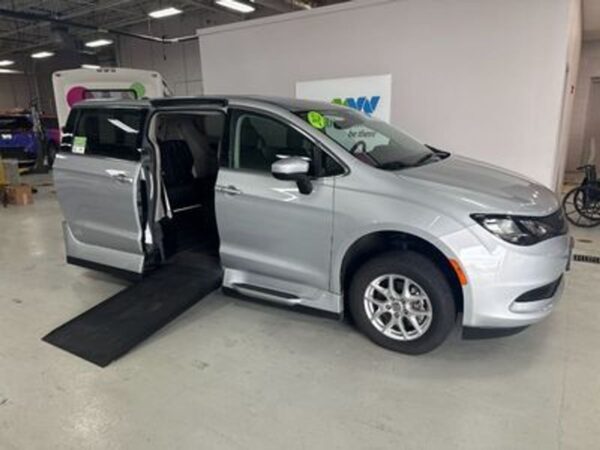 Silver Chrysler Pacifica with Vantage Mobility Side Entry Automatic In Floor conversion
