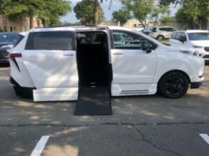 White Toyota Sienna with Vantage Mobility Side Entry Automatic In Floor conversion