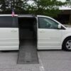 White Dodge Grand Caravan with BraunAbility Side Entry Automatic Fold Out conversion