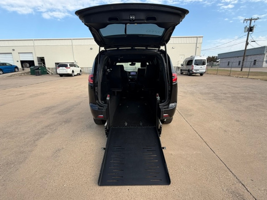 Black Chrysler Pacifica with FR Conversions Rear Entry Manual Fold Out conversion
