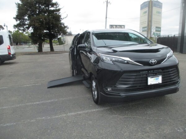 Black Toyota Sienna with Vantage Mobility Side Entry Automatic In Floor conversion