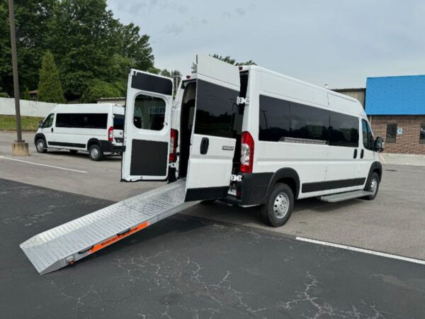 White Ram ProMaster with Driverge Rear Entry Manual Fold Out conversion