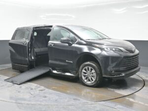 Black Toyota Sienna with BraunAbility Side Entry Automatic In Floor conversion