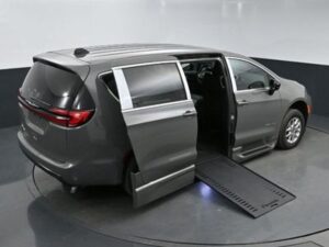 Grey Chrysler Pacifica with BraunAbility Side Entry Automatic In Floor conversion