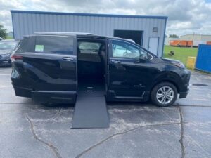 Black Toyota Sienna with Vantage Mobility Side Entry Automatic In Floor conversion