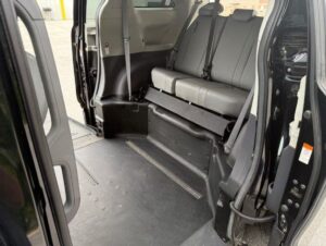 Black Toyota Sienna with BraunAbility Side Entry Automatic Fold Out conversion