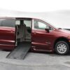 Red Chrysler Voyager with BraunAbility Side Entry Automatic Fold Out conversion