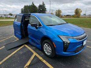 Blue Chrysler Pacifica with Vantage Mobility Side Entry Automatic In Floor conversion