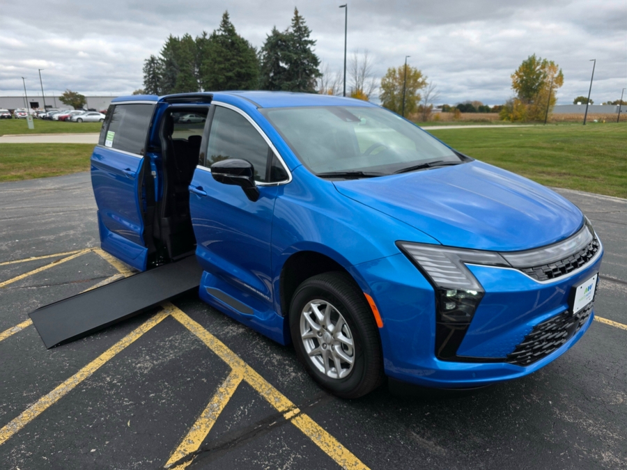 Blue Chrysler Pacifica with Vantage Mobility Side Entry Automatic In Floor conversion