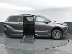 Grey Toyota Sienna with BraunAbility Side Entry Automatic Fold Out conversion