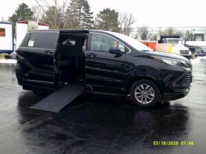 Black Toyota Sienna with Vantage Mobility Side Entry Automatic In Floor conversion