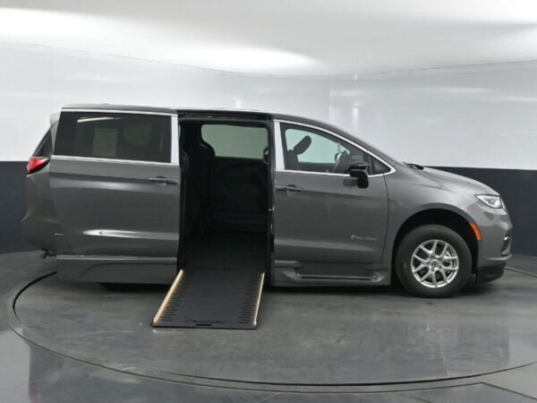 Grey Chrysler Pacifica with BraunAbility Side Entry Automatic In Floor conversion