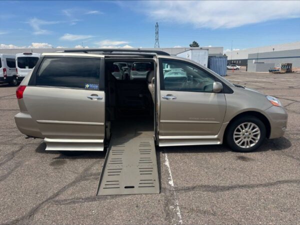 Gold Toyota Sienna with BraunAbility Side Entry Automatic Fold Out conversion