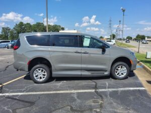 Grey Chrysler Pacifica with Driverge Side Entry Automatic Fold Out conversion