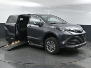 Grey Toyota Sienna with BraunAbility Side Entry Automatic Fold Out conversion