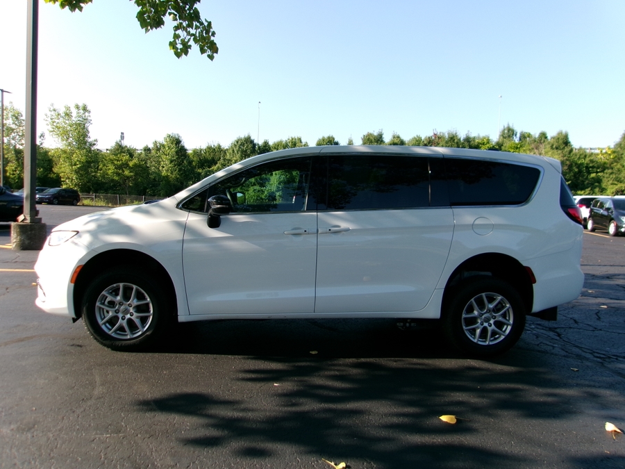 White Chrysler Pacifica with FR Conversions Rear Entry Manual Fold Out conversion