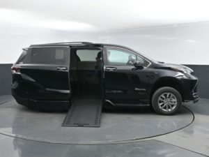 Black Toyota Sienna with BraunAbility Side Entry Automatic In Floor conversion