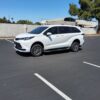 White Toyota Sienna with BraunAbility Rear Entry Manual Fold Out conversion