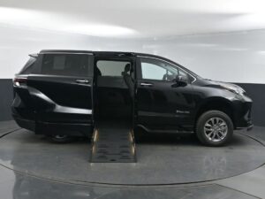 Black Toyota Sienna with BraunAbility Side Entry Automatic Fold Out conversion
