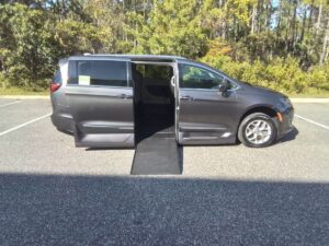 Grey Chrysler Pacifica with Vantage Mobility Side Entry Automatic In Floor conversion