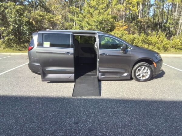 Grey Chrysler Pacifica with Vantage Mobility Side Entry Automatic In Floor conversion