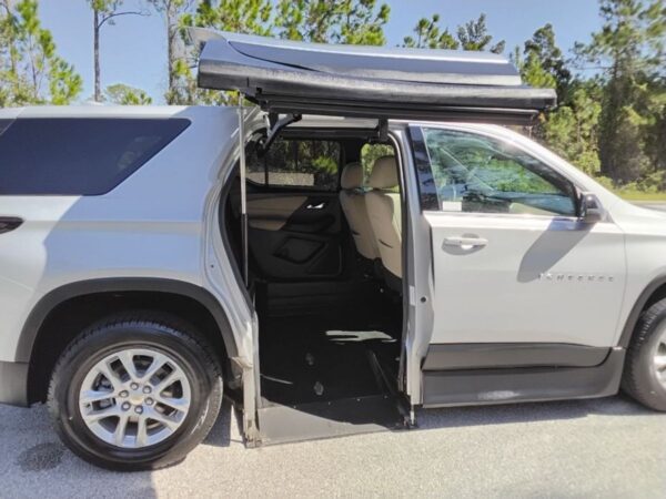 Silver Chevrolet Traverse with ATC Side Entry Automatic In Floor conversion