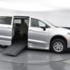 Silver Chrysler Pacifica with BraunAbility Side Entry Automatic In Floor conversion