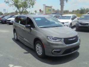 Grey Chrysler Pacifica with BraunAbility Side Entry Automatic Fold Out conversion