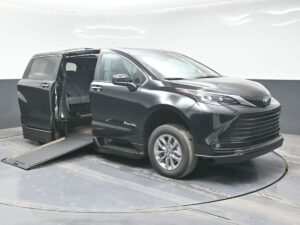 Black Toyota Sienna with BraunAbility Side Entry Automatic In Floor conversion