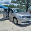 Silver Chrysler Pacifica with BraunAbility Side Entry Automatic Fold Out conversion