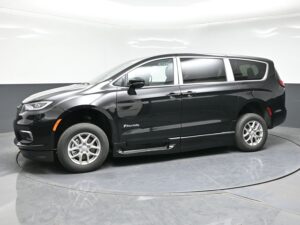 Black Chrysler Pacifica with BraunAbility Side Entry Automatic Fold Out conversion