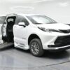 White Toyota Sienna with BraunAbility Side Entry Automatic Fold Out conversion