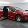 Red Chrysler Pacifica with BraunAbility Side Entry Automatic Fold Out conversion