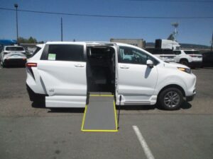 White Toyota Sienna with Vantage Mobility Side Entry Manual In Floor conversion