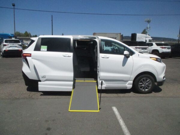 White Toyota Sienna with Vantage Mobility Side Entry Manual In Floor conversion