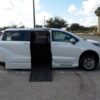 White Toyota Sienna with BraunAbility Side Entry Automatic Fold Out conversion