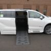 White Toyota Sienna with BraunAbility Side Entry Automatic Fold Out conversion