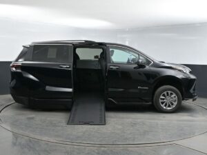 Black Toyota Sienna with BraunAbility Side Entry Automatic In Floor conversion