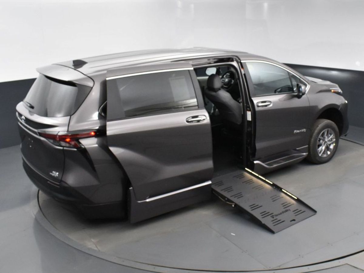 Grey Toyota Sienna with BraunAbility Side Entry Automatic Fold Out conversion