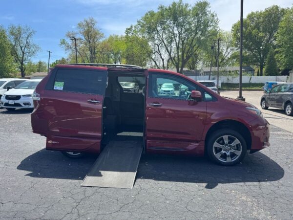 Red Toyota Sienna with Vantage Mobility Side Entry Automatic In Floor conversion